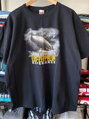 Vintage Led Zeppelin T-Shirt Jason Bonhams Y2K Band Music
